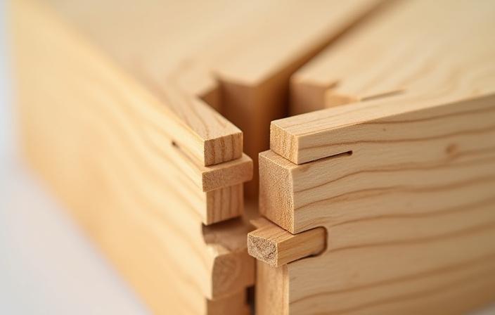 Close up of precision joinery in a waterproof bathroom vanity